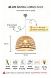 Gottorp Avize 45Cm- İskandinav, Modern, Bohem, Rattan Avize, Aydınlatma