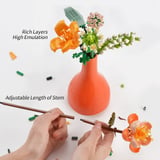 Çiçek Buketi Yapı Seti, Yapay Çiçekler Yapı Taşları Setleri, Ev Dekorasyonu, Yetişkinler için 568 Adet Yaratıcı Botanik Koleksiyonu Hediye, ile Uyumlu Değil (Zambak/Ortanca/Begonya)