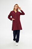 Alpaka Önlük Öğrenci Kadın Bordo