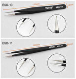 Esd Hassas Elektronik Cımbız Seti Antistatik Çelik Tweezer Set