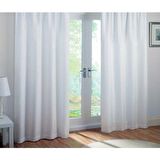 Ceylan Home Atlas Saten Beyaz Güneşlik Perde 300x250