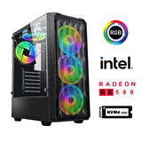 Xaser GX10 i5 4570 16GB Ram 512GB M.2 NVMe SSD 8GB RX580 Masaüstü Oyuncu Bilgisayarı