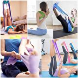 3'lü Pilates Lastiği Direnç Lastiği Seti 3 Adet Pilates Lastik Seti Pilates Bandı 90X7,5Cm