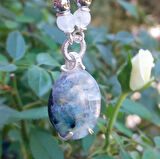  2357 Ay taşı Apatit düğümlü el yapımı kolye