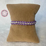 Uretti - Tuğba 9352 El Örgüsü Makrome İp Kız Çocuk Bileklik - Lila