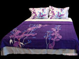 TÜRKİZ ÇİFT KİŞİLİK PAMUK SATEN NEVRESİM TAKIMI PURPLE MOR