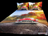 TÜRKİZ ÇİFT KİŞİLİK PAMUK SATEN NEVRESİM TAKIMI CARS