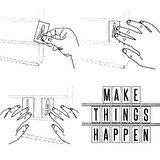 A6 LED Message Light Box 96 Karakter Dekoratif Led Işıklı Mesaj Panosu, Sinematik Mesaj Panosu, Masaüstü ve Duvara Montaj