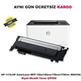 HP 117A-W2070A Siyah Çipsiz Muadil Toner-150A-150NW-178NW-179FNW