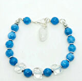 2372 Kristal Kuvars Apatit Hematit Necef el yapımı bileklik