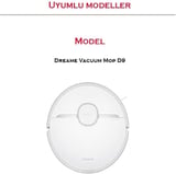 Ozemtek Beyaz Dreame D9 D9 Max D9 Pro Robot Süpürge Hepa Filtre Ana Fırça Yan Fırça Seti Dreame D9 D9 Max Dreame Bot L10 L10 Pro ile Uyumlu 5 Parça Yedek Aksesuar Seti