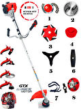 Wacker Pro Alman WR-480 FULL Hediyeli Set 8 İn 1 Yan Tipi Benzinli Motorlu Ot Çalı Tırpanı Çim Biçme Makinesi