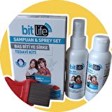 Bit Life Spreyi 100 Ml + Bit Life Şampuanı  100 Ml Demir Tarak Hediyeli Kofre