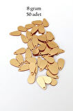 Oya Abiye Bileklik Kolye Pleksi Metalik Plastik Pul Altın Renk 8 gram 50 adet - BNC484