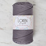 Loren Polyester Soft Macrame Gri El Örgü İpi - LM050 - 34448