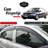 Vw Passat B5 - B5.5 1996-2005 Uyumlu Mugen Cam Rüzgarlığı Seti Piano Black 4'lü İthal