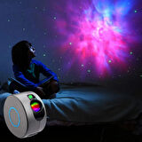 Monozone  Dekoratif Yıldızlı Gökyüzü Projektör Gece Lambası Hediye Gift Işıklı Renkli Parti Masa Lambası Çocuk Projektör Uyku Işığı Lazer Galaxy