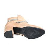 Ayakcenter 21-03 Siyah Süet Topuklu Kadın Bot