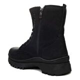 Twingo 7660 Siyah Zümrüt Kürklü Kadın Düz Bot