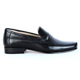 Tek Yıldız 02 Siyah Kösele %100 Deri Erkek Klasik Ayakkabı