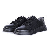 Mp 242-4565Mr Siyah %100 Deri Günlük Erkek Casual Ayakkabı