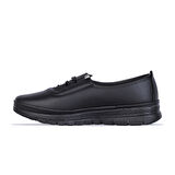 Wanetti 177 Atom Siyah Kadın Babet Ayakkabı