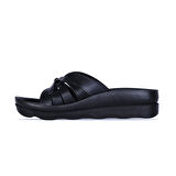 Ayakcenter 1708 Voga Siyah Kadın Düz Terlik