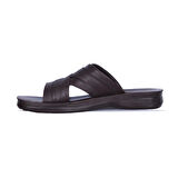 Ayakcenter 158-1 Soylu Kahve Günlük Yazlık Erkek Terlik