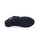 Ayakcenter Fl2 Siyah 5cm Kadın Topuklu Sandalet