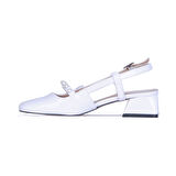 Ayakcenter Bnc1 Boncuklu 3Cm Kadın Topuklu Ayakkabı