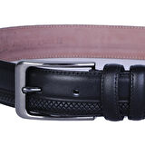 Skuaıter 25-Çakır Siyah %100 Deri Erkek Kumaş Kemer