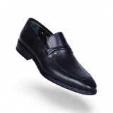 Censay 549 Siyah Antik Kauçuk %Deri Erkek Klasik Ayakkabı