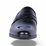 Censay 479 Siyah Rugan Kauçuk %Deri Erkek Klasik Ayakkabı