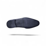 Censay 575 Siyah Antik Kauçuk %Deri Erkek Klasik Ayakkabı