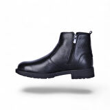 Crısso B408 Siyah Kauçuk %100 Deri Erkek Bot Ayakkabı