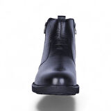 Crısso B408 Siyah Kauçuk %100 Deri Erkek Bot Ayakkabı