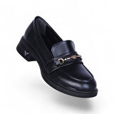 Ayakcenter 308 Cilt Nosima Siyah Kadın Loafer Ayakkabı