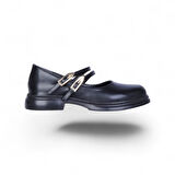 Scarletta S12 Cilt Siyah Kadın Loafer Ayakkabı