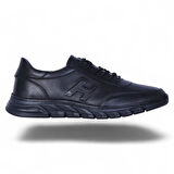 Baloğlu 1969 Siyah Kauçuk %100 Deri Erkek Casual Ayakkabı