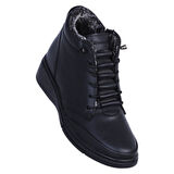 Estelle 770 Cilt Siyah Kadın İçi Kürklü Düz Bot