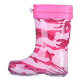 Serabian Pf-580 Kmf Pembe Kürklü Kız Çocuk Çizme Bot Ayakkabı