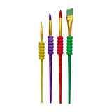 4'lü Süngerli Renkli Fırça Seti (2-6-10-12)