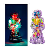 Sesli ve Işıklı 360 Derece ve Çarkları Dönen Oyuncak Robot