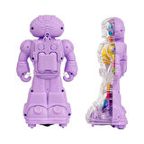 Sesli ve Işıklı 360 Derece ve Çarkları Dönen Oyuncak Robot