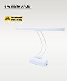 6W Beyaz Flüt Aplik 3200K (Sarı Işık)