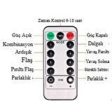 CT-STONES® Uzaktan Kumandalı LED Perdeye Takılabilen Kancalı Işık Usb 3x3 Metre Peri Perde LED