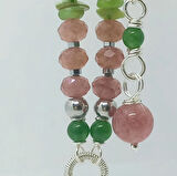 2392 Garden Kuvars çilek Kuvars Sedef el yapımı kolye