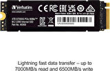 Verbatim Vi7000G 2TB 7400MB-6700MB M.2 NVMe PCIe Gen 4 SSD
