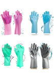 Magic Gloves Sihirli Bulaşık Eldiveni Mutfak Banyo Evcil Hayvan Temizleme Fırçası