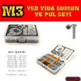 1140 Parça M3 YSB Vida Somun ve Pul Seti